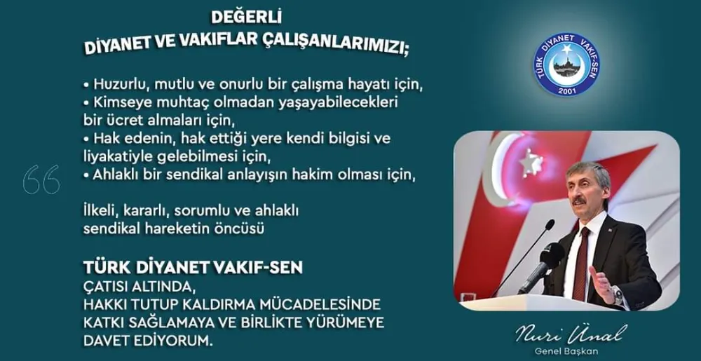 DİYANET ve VAKIFLAR ÇALIŞANLARINA ÇAĞRI