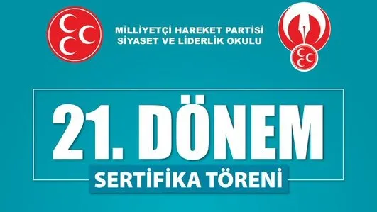 MHP Siyaset ve Liderlik Okulu 21. dönem mezunları sertifikalarını alıyor