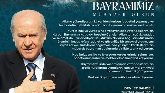 Devlet Bahçeli, Kurban Bayramı mesajı 