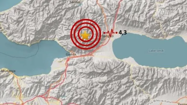 Bursa Gemlik’te 4,3 büyüklüğünde deprem