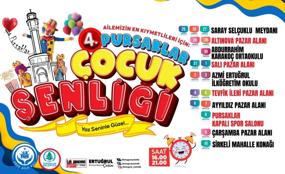 Pursaklar’da çocuklar için şenlik vakti